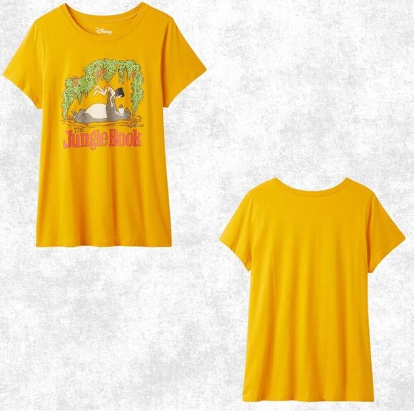 NWT Torrid Size 1 Jungle Book Tee Golden Yellow Disney Graphic Plus Size T-Shirt - Picture 1 of 9